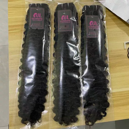 Premium Double Drawn Raw Burmese Curly Human Hair | 3 Bundles Deal