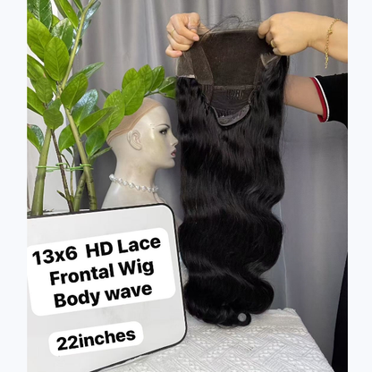 13x6 HD Lace Frontal Wig Body Wave – 250% Density Virgin Human Hair Wig