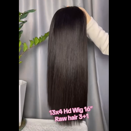 250% Density 13x4 HD Lace Frontal Wig Straight - Premium Raw Hair Wig