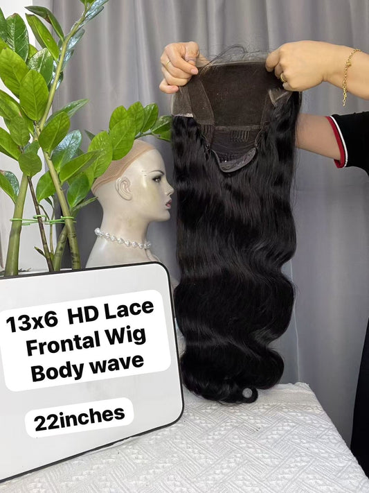 250% 13x6 HD Lace Frontal Wig Body Wave – 100% Virgin Human Hair, Free Shipping