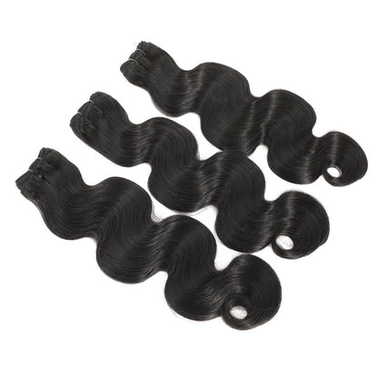 Premium Double Drawn Raw Body Wave Human Hair Bundles - 3 Bundle Deal
