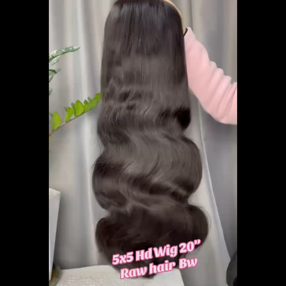 250% Density 5x5 HD Lace Closure Wig Body Wave – Premium Raw Hair Wig | Free Shipping