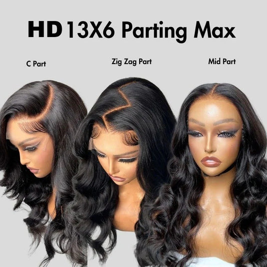 250% 13x6 HD Lace Frontal Wig Body Wave – 100% Virgin Human Hair, Free Shipping
