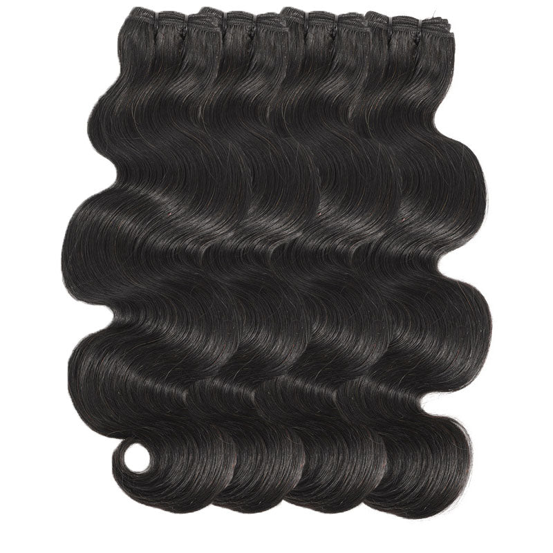 Premium Double Drawn Raw Body Wave Human Hair Bundles - 4 Bundle Deal