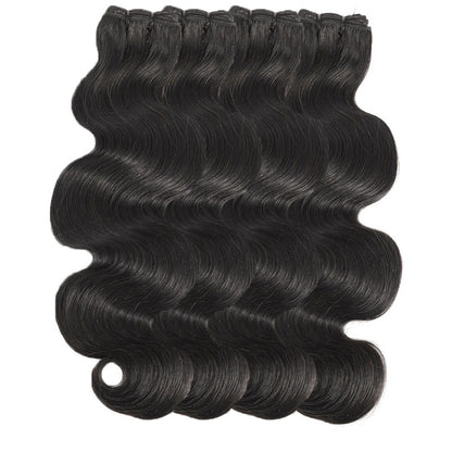 Premium Double Drawn Raw Body Wave Human Hair Bundles - 4 Bundle Deal