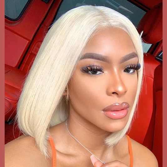 13x4 HD Lace Bob Wig #613 – 8"-14" Human Hair | Free Shipping