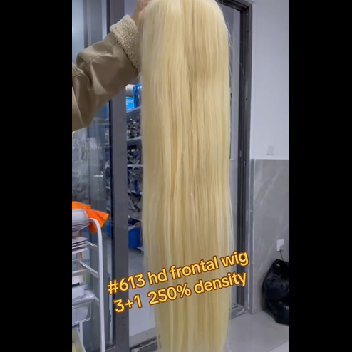 613 Blonde Straight 13x4 HD Lace Frontal Wig - Premium Raw Hair Wig