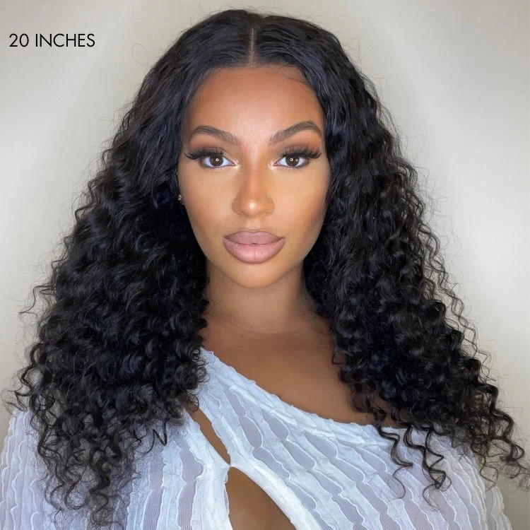 250% 5x5 HD Lace Closure Wig Deep Wave – 100% Virgin Human Hair Wig, Free Shipping