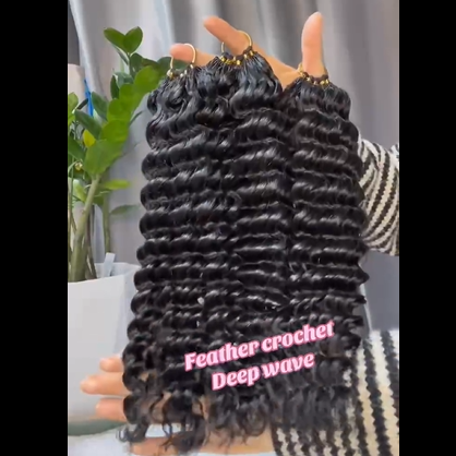 Feather Crochet Human Hair Extensions – 100% Virgin Human Hair