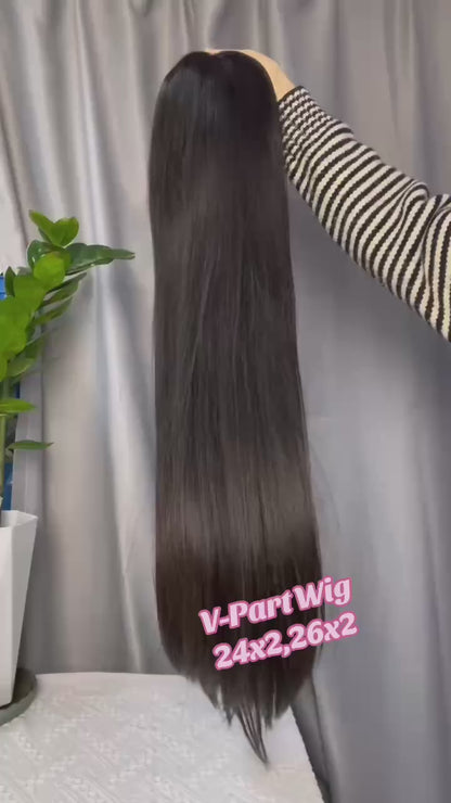 300% Density V-Part Straight Wig - Premium Raw Hair Wig 26inch