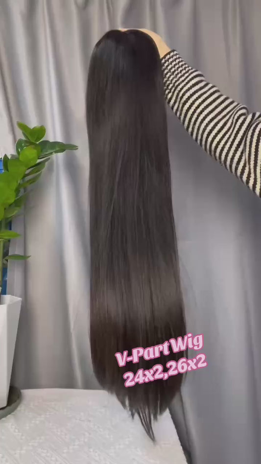 300% Density V-Part Straight Wig - Premium Raw Hair Wig 26inch