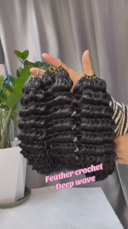 Feather Crochet Human Hair Extensions – 100% Virgin Human Hair