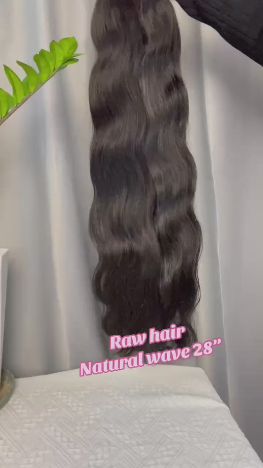 Premium Double Drawn Raw Natural Wave Human Hair Bundles - 3 Bundle Deal