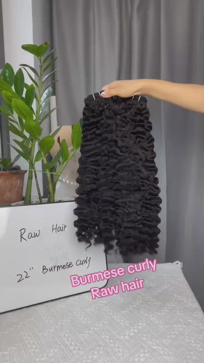 Premium Double Drawn Raw Burmese Curly Human Hair | 3 Bundles Deal