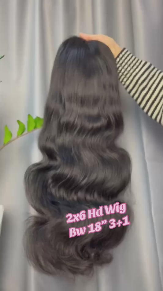 250% Density 2x6 HD Lace Body Wave Wig – Premium Raw Hair Wig