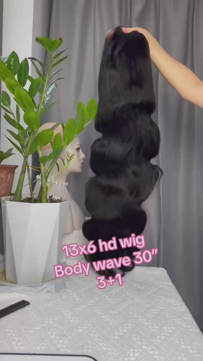 13x6 HD Lace Frontal Wig Body Wave – 250% Density Virgin Human Hair Wig