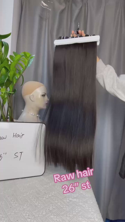 Premium Double Drawn Raw Straight Human Hair - 3 Bundles Deal