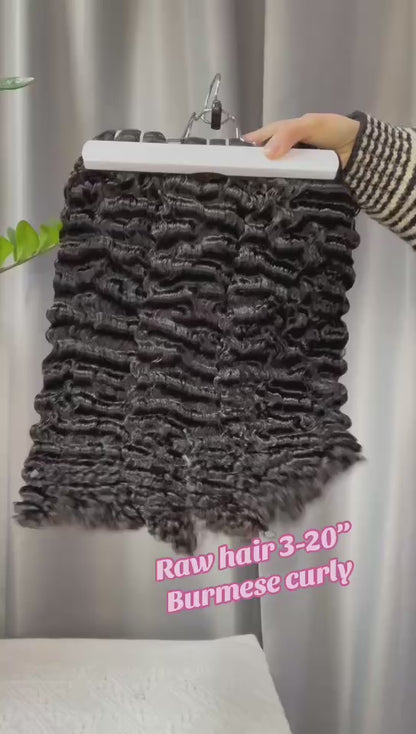 Premium Double Drawn Raw Burmese Curly Human Hair | 3 Bundles Deal