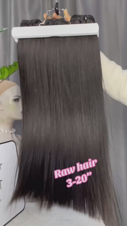 Premium Double Drawn Raw Straight Human Hair - 3 Bundles Deal