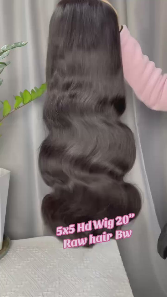 250% Density 5x5 HD Lace Closure Wig Body Wave – Premium Raw Hair Wig | Free Shipping
