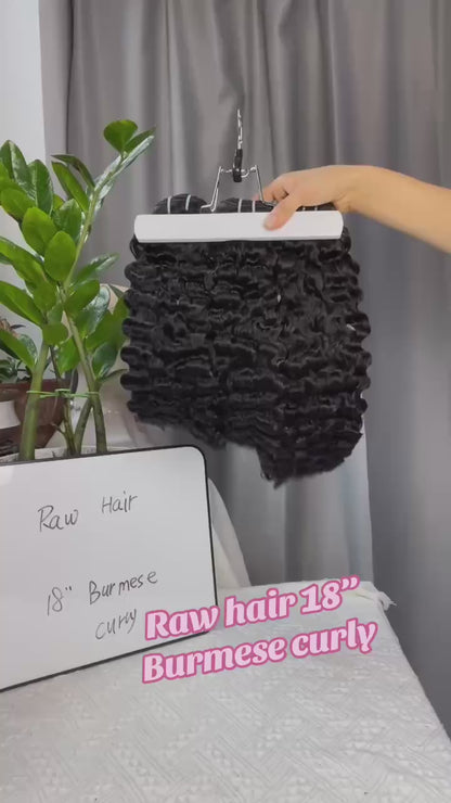 Premium Double Drawn Raw Burmese Curly Human Hair | 3 Bundles Deal