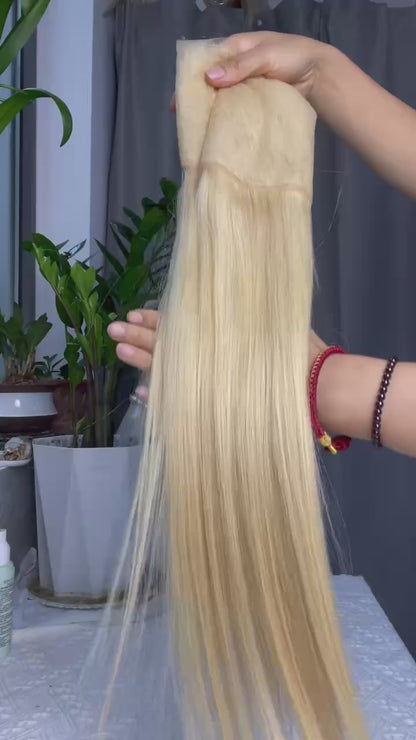 #613 Blonde HD Lace Closure & Frontal - 100% Raw Human Hair