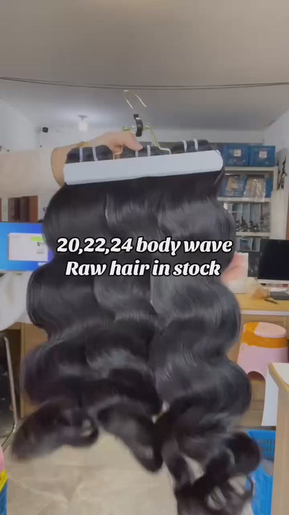 Premium Double Drawn Raw Body Wave Human Hair Bundles - 3 Bundle Deal