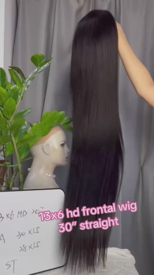 250% 13x6 HD Lace Frontal Wig Straight – 100% Virgin Human Hair, Free Shipping