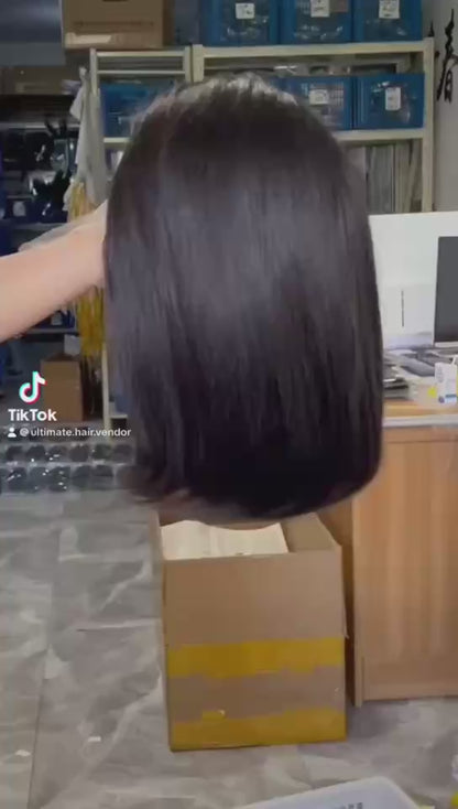 13x4 HD Lace Bob Wig – 100% Virgin Human Hair Wig | Natural Black 1B | 8-14 Inch