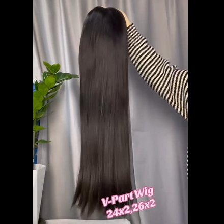 300% Density V-Part Straight Wig - Premium Raw Hair Wig 26inch